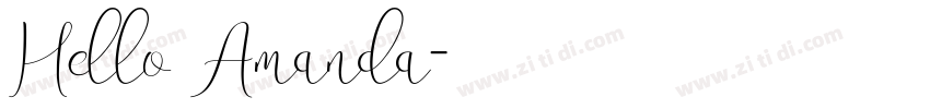 Hello Amanda字体转换